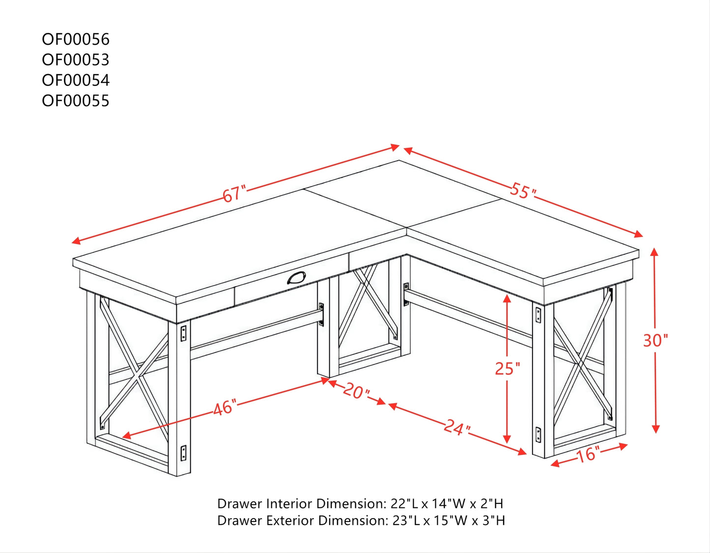 Marble Oak Lift-Top Writing Desk