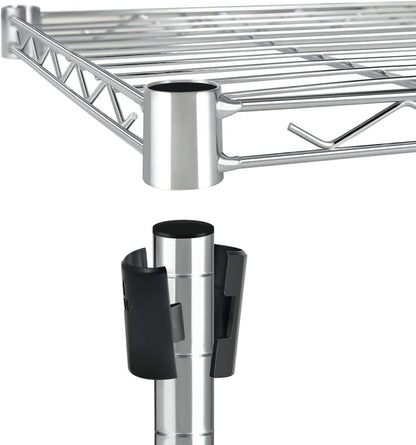 Simple Deluxe III 3-Tier With Wheels- Silver