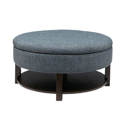 Miller Round Storage Ottoman - Grey