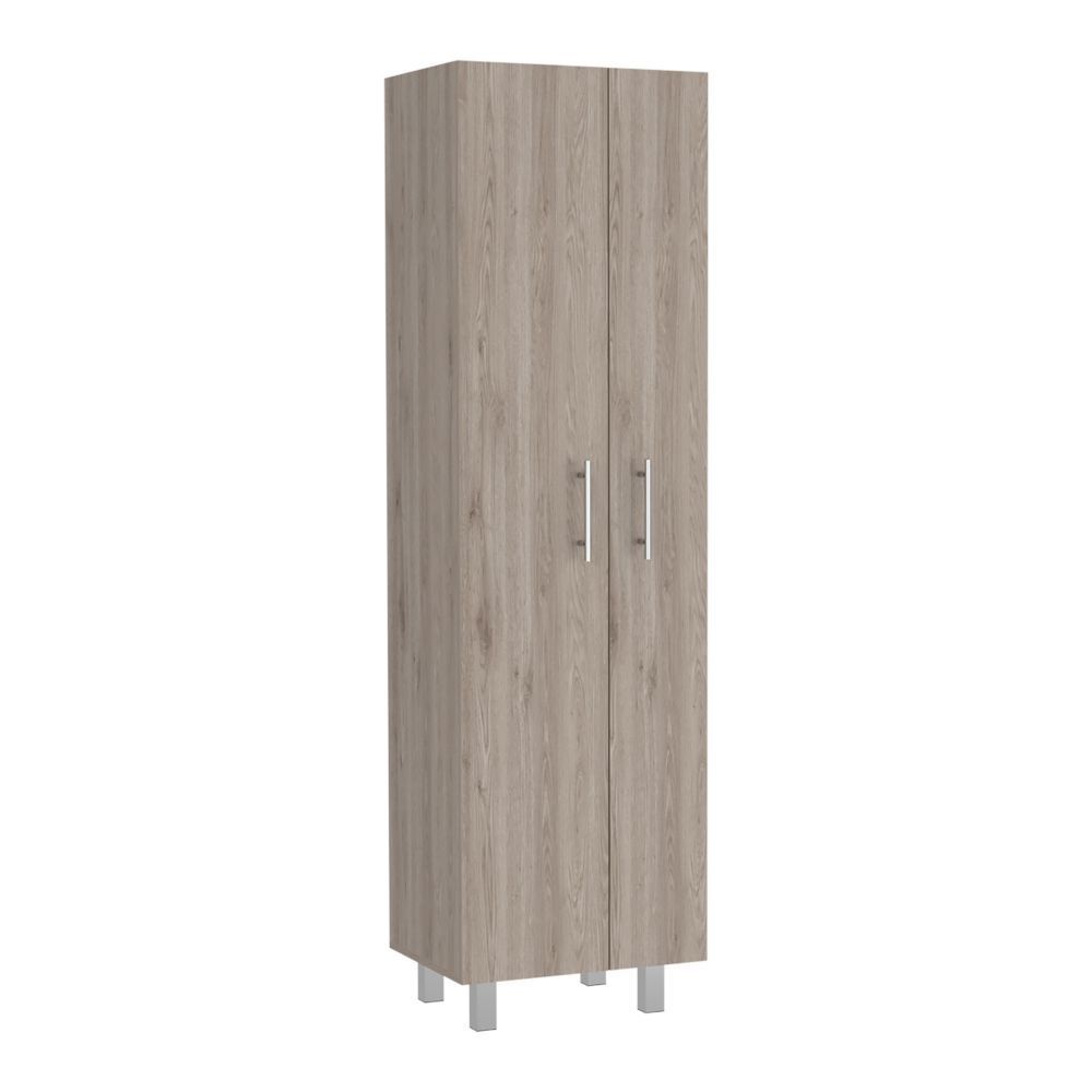 Halifax 2-Door Rectangle Closet Pantry  - Gray and White