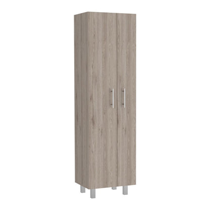 Halifax 2-Door Rectangle Closet Pantry  - Gray and White