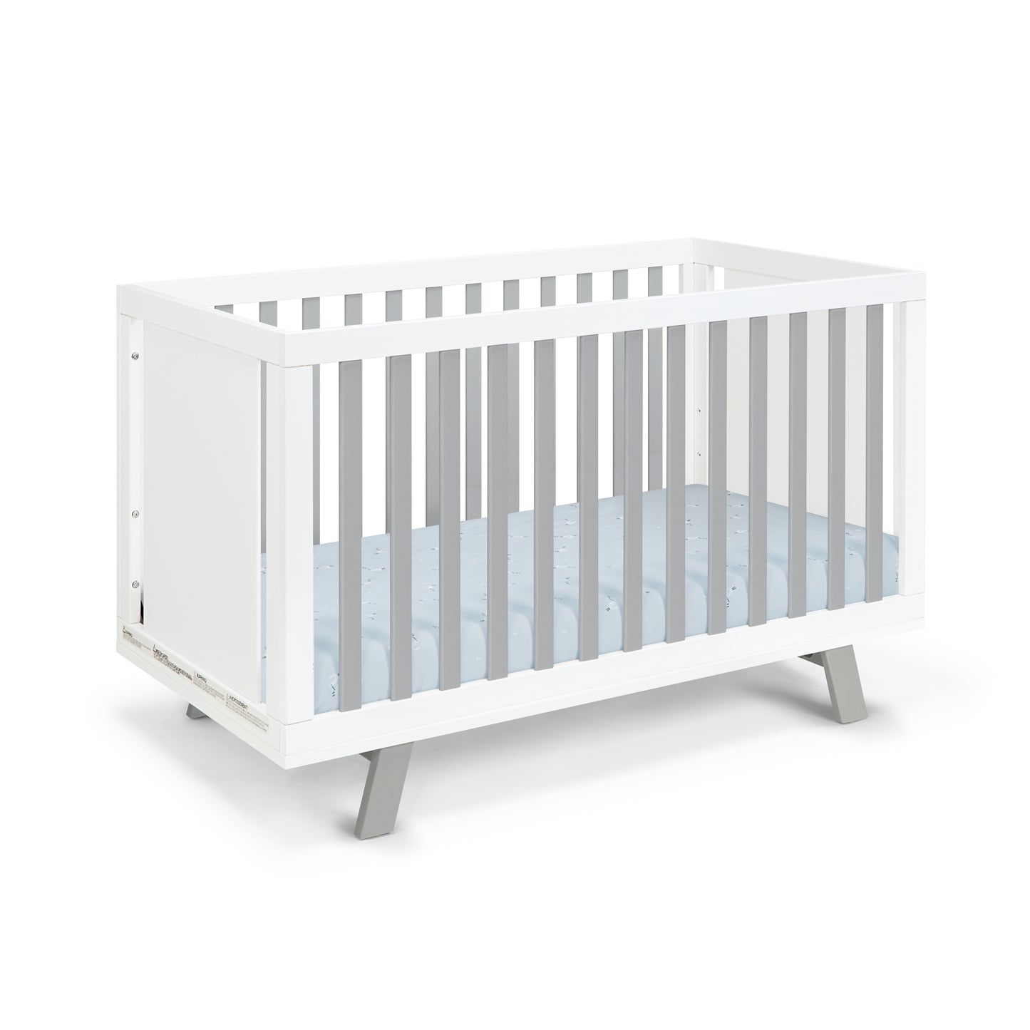 Luna 3-in-1 Convertible Island Crib White/Gray