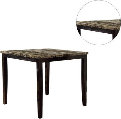 Elegant Birch Marble 5pc Dining Set