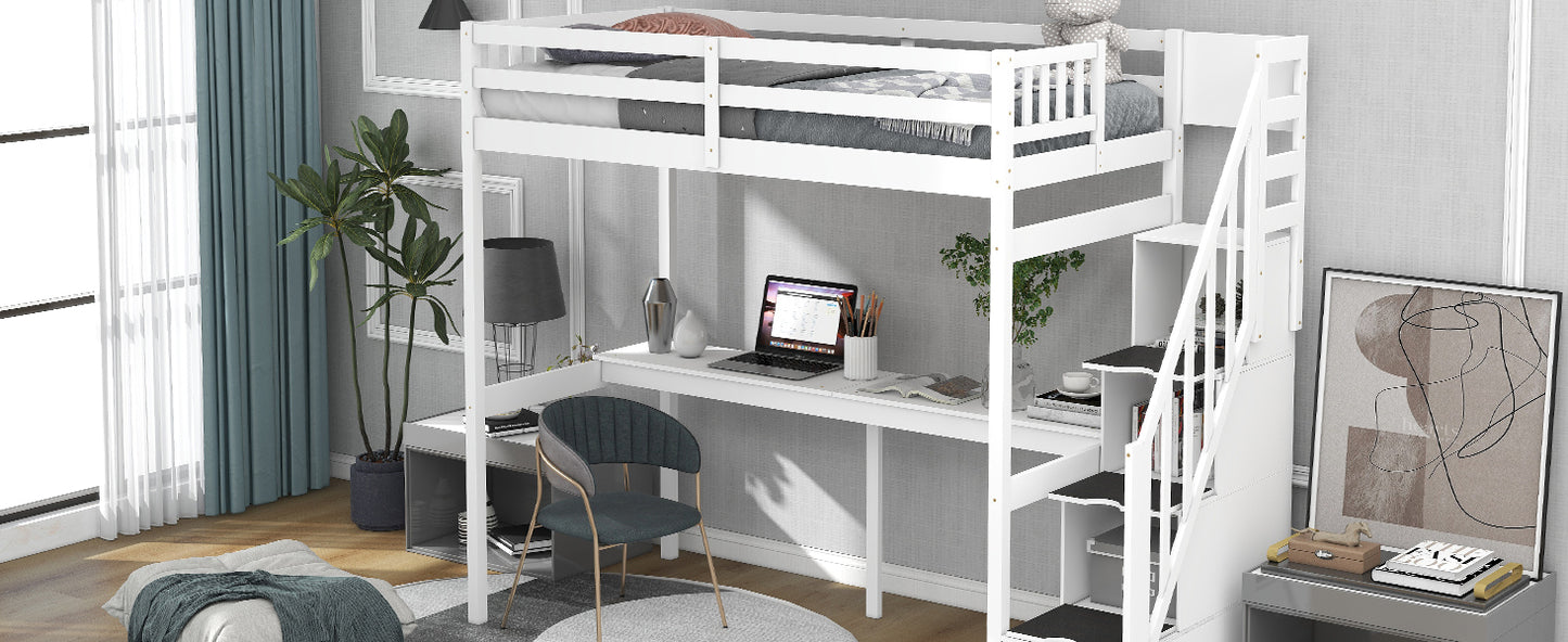 Dream Haven Twin Size Loft Bed