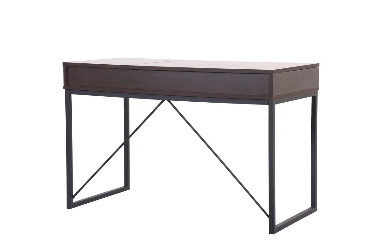 Lumina Walnut Wood Lift Top Desk with Secret Compartment and Drawer