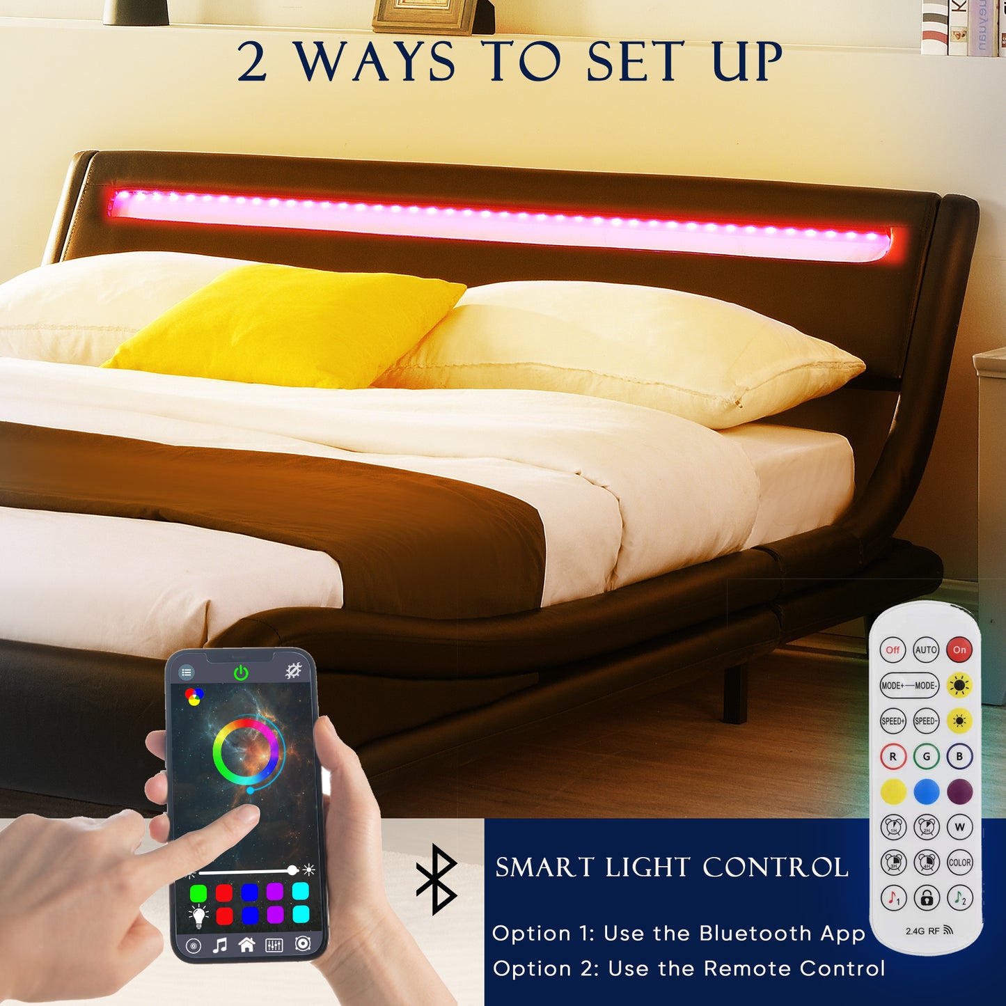 WaveGlow Queen Bed Frame