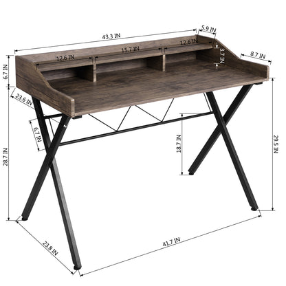 Cubi Computer Desk - Beige & White