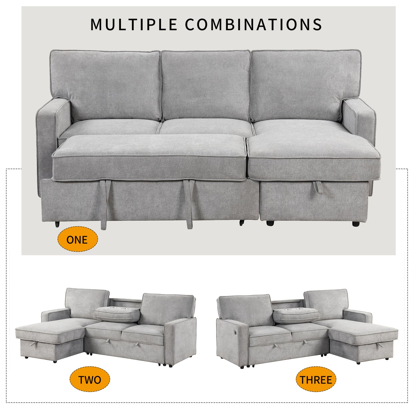 Comfort Max Sleeper Sectional Sofa