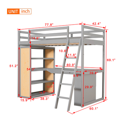 Retreat Loft Bed -Twin