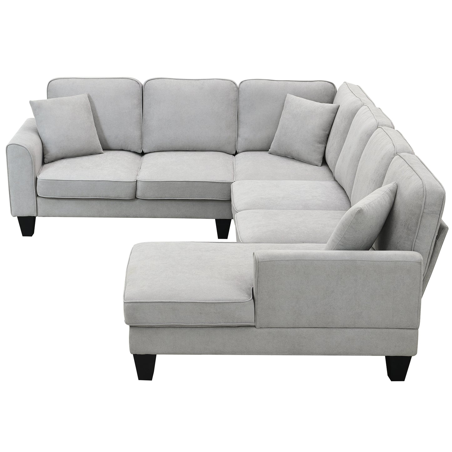Elegant Comfort U-Shape Sectional Sofa Set