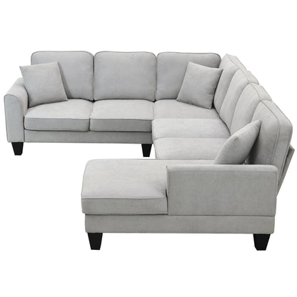 Elegant Comfort U-Shape Sectional Sofa Set