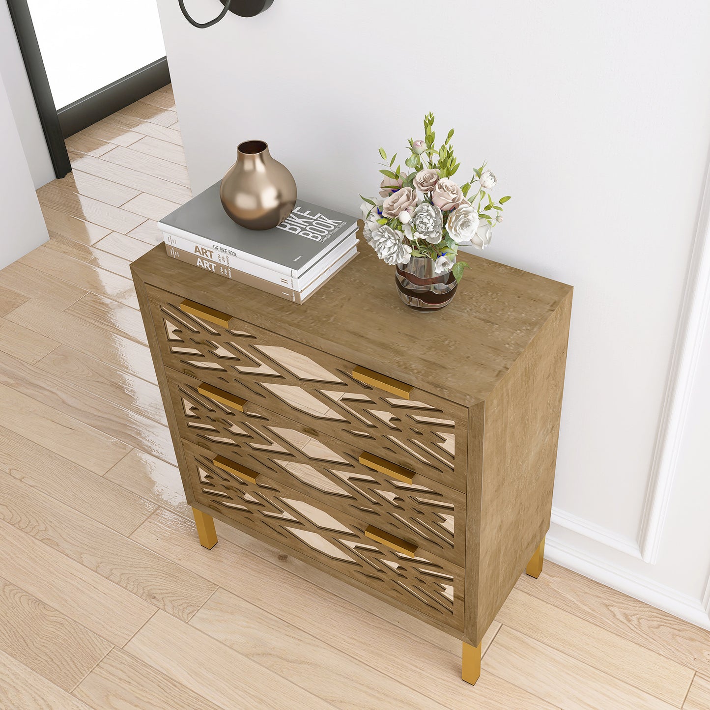 Vintage Reflections Wooden Storage Cabinet