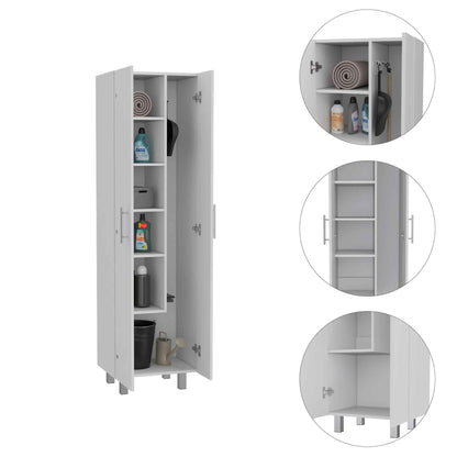 Halifax 2-Door Rectangle Closet Pantry  - White