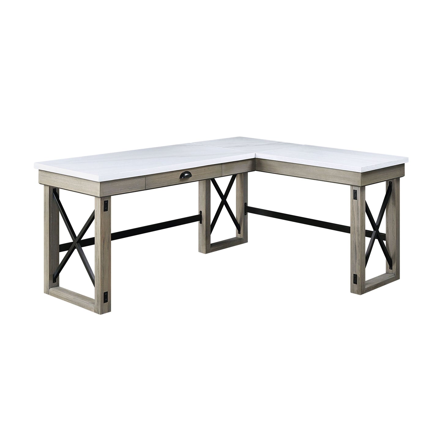 Marble Oak Lift-Top Writing Desk