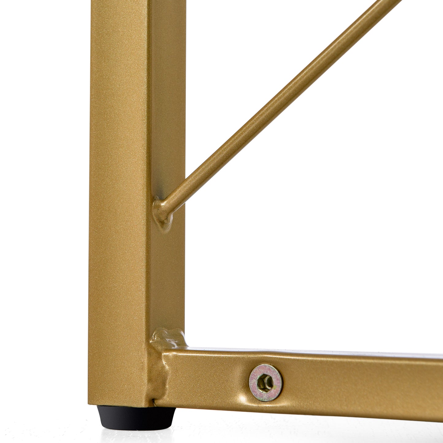 L-Shaped Corner Bookcase - Golden+White