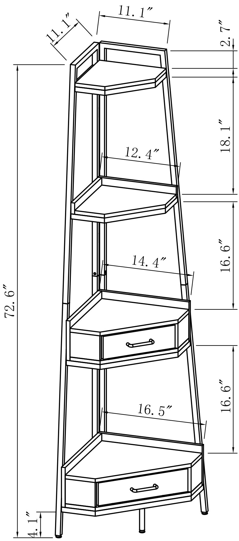 Corner Max Shelf - Black