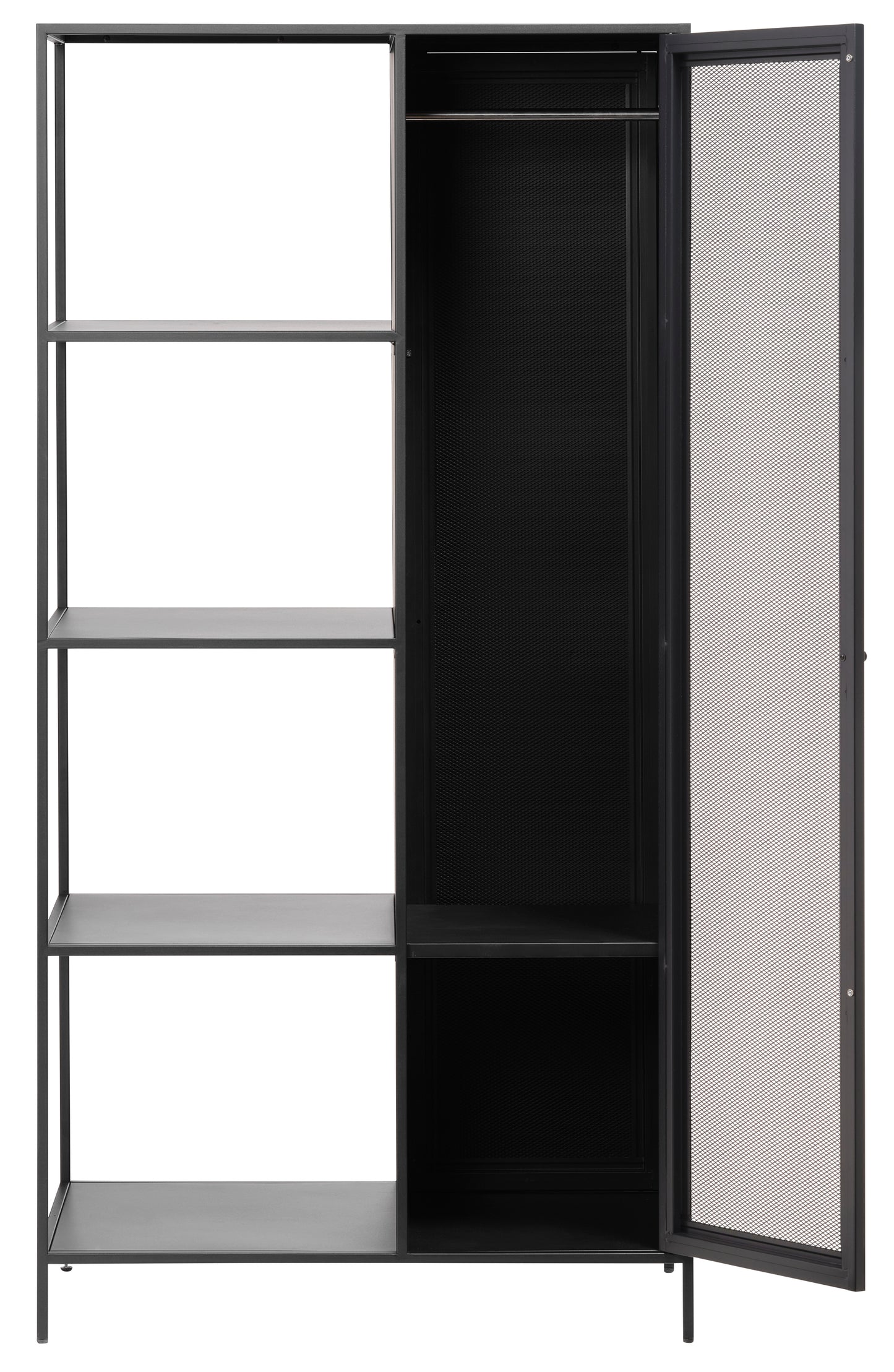 Noir II Metal Mesh Door Storage Bookcase