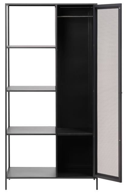 Noir II Metal Mesh Door Storage Bookcase