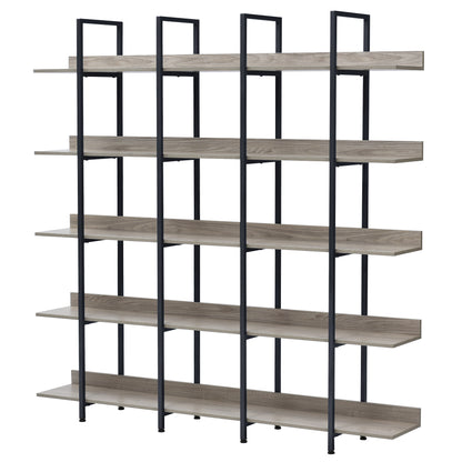 Vintage Metal Frame Bookshelf - Grey