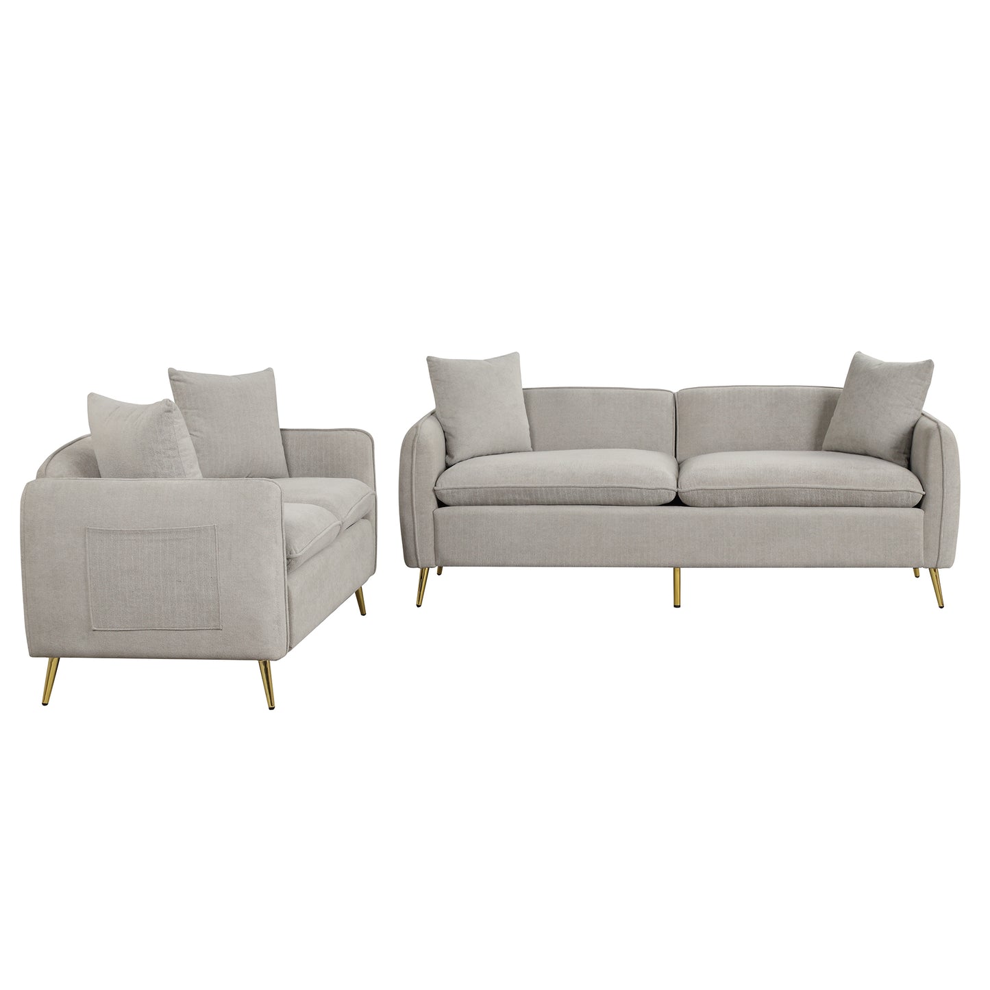 Elegant Comfort Velvet Sofa Set
