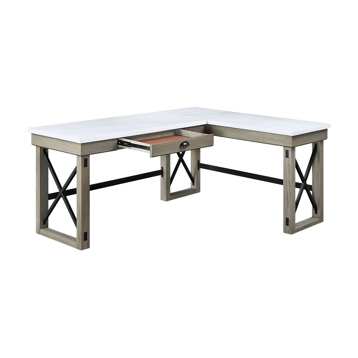 Marble Oak Lift-Top Writing Desk