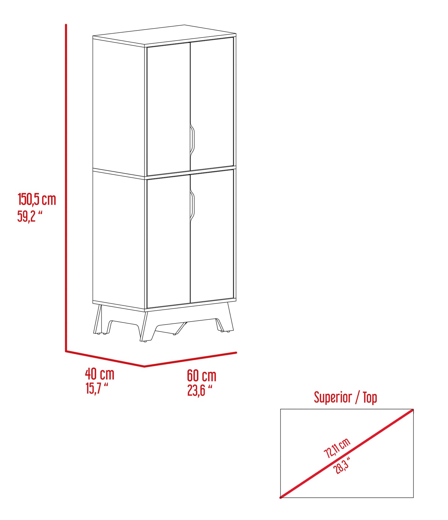 OakWhite Kitchen Pantry