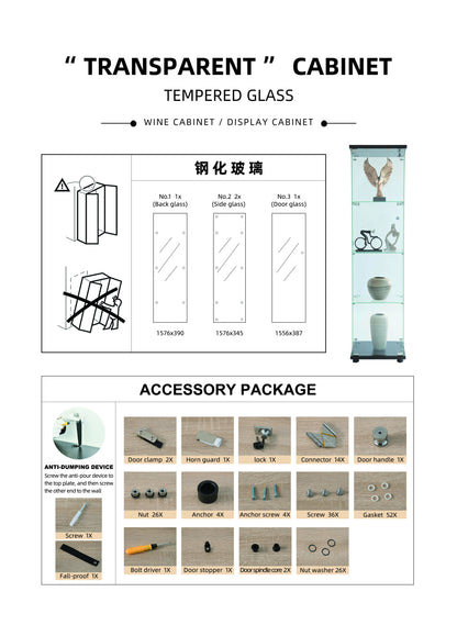 Luminous Glass Showcase Cabinet