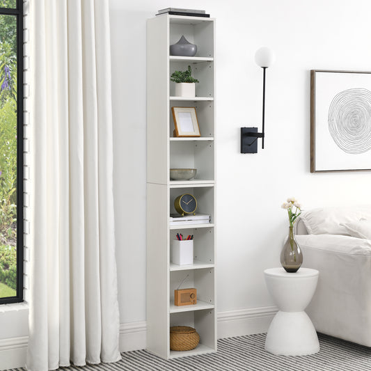Slim Storage Cabinet - White