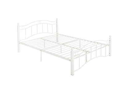 Royal Dream Queen Size Metal Bed Frame - White