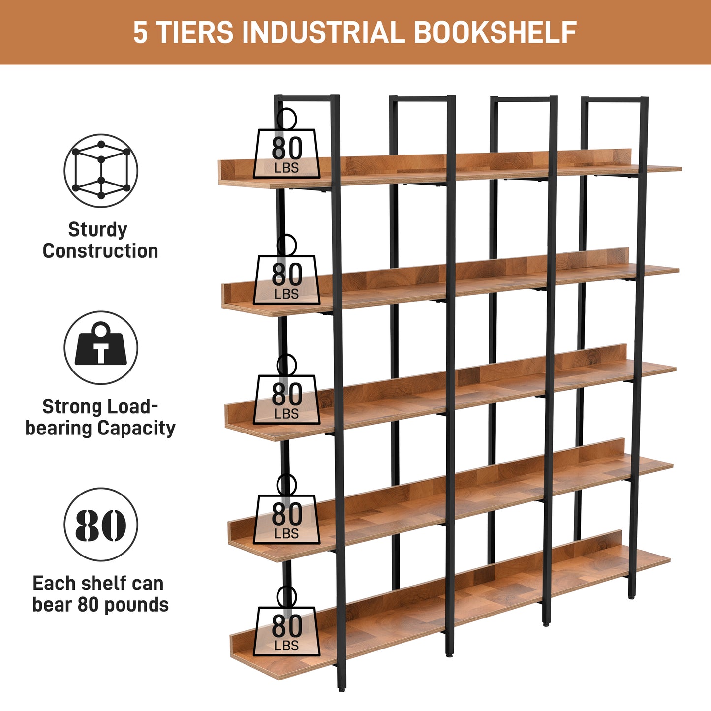 Vintage Metal Bookshelf