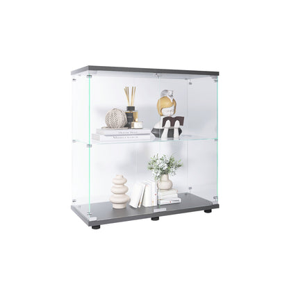Glass Showcase Cabinet - Black