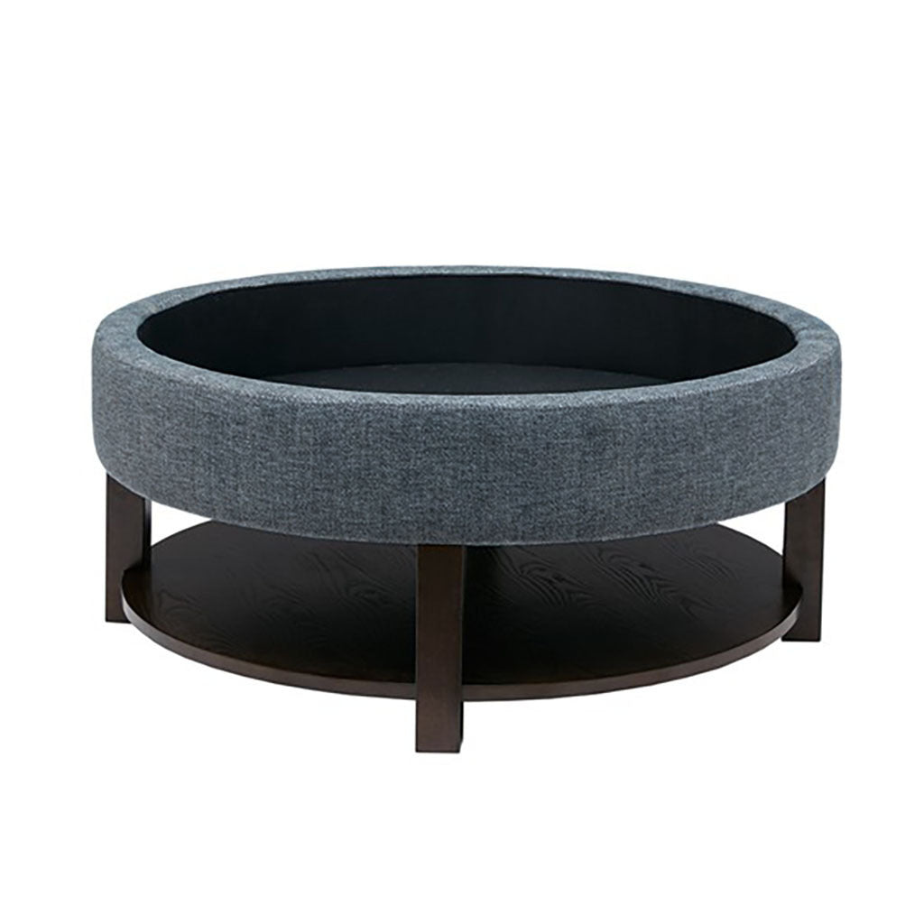 Miller Round Storage Ottoman - Grey