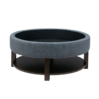 Miller Round Storage Ottoman - Grey