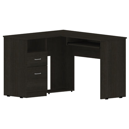 Glide Tech L-Shaped Computer Desk - Black