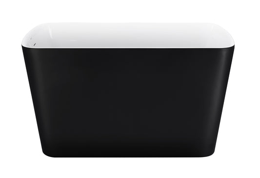 Luxier 47" Acrylic Freestanding Soaking Bathtub  - Black
