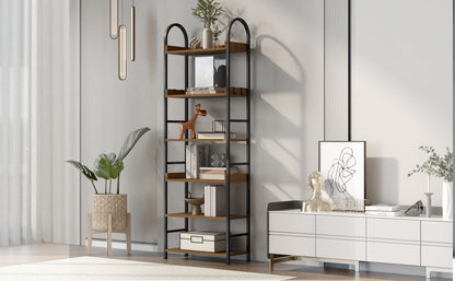 Tall Tower Bookcase - Brown