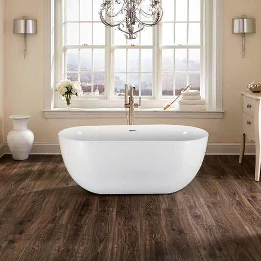 Maya 70" Acrylic Freestanding Soaking Bathtub  - White