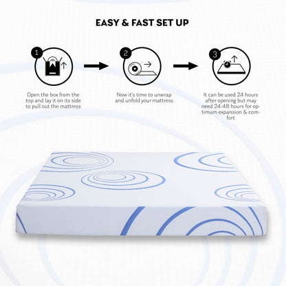 Bamboo Charcoal Infused Gel Memory Foam  8" Mattress - King