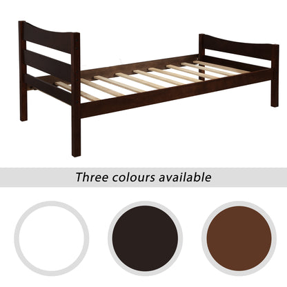Harmony Haven Twin Wood Platform Bed - Espresso Elegance