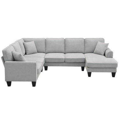 Elegant Comfort U-Shape Sectional Sofa Set