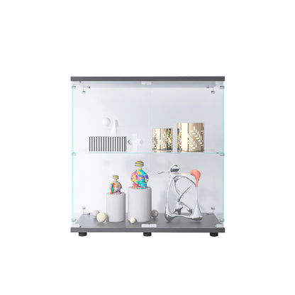 Glass Showcase Cabinet - Black