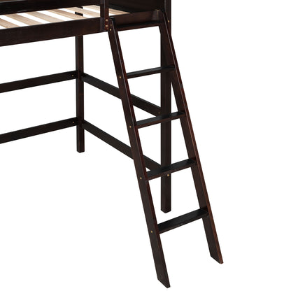 ElevateDreams Twin Loft Bed - Espresso Elegance