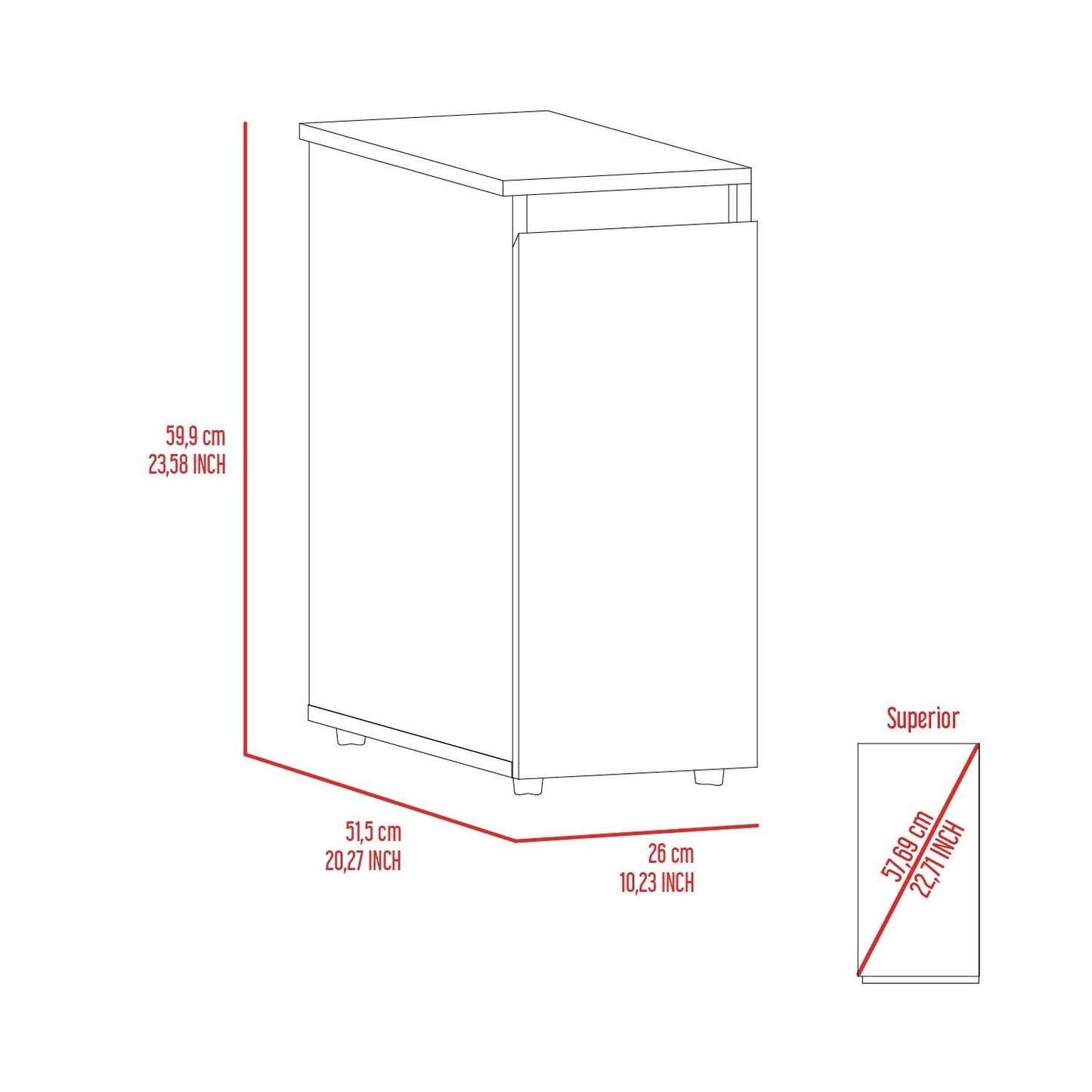Bliss Bathroom Cabinet - White