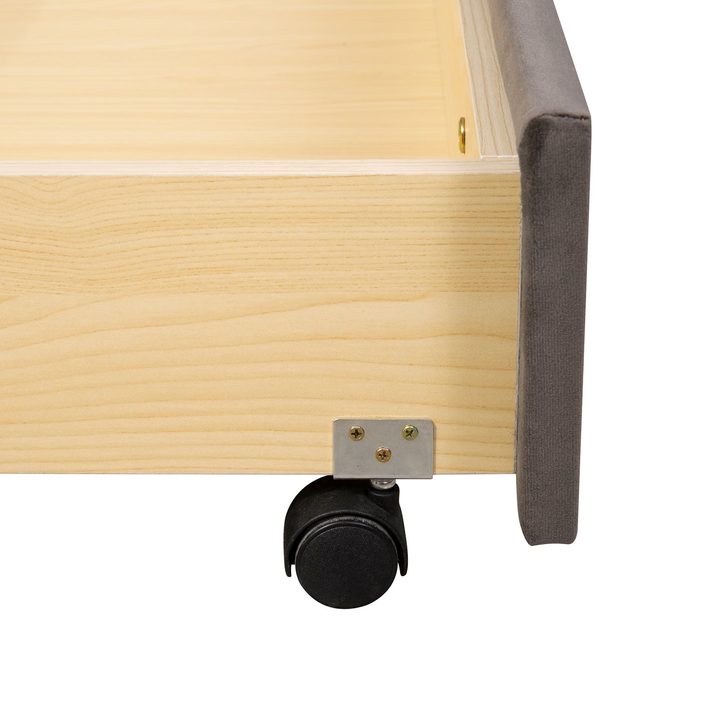 Helena Full Size Velvet Platform Bed Frame - Gray