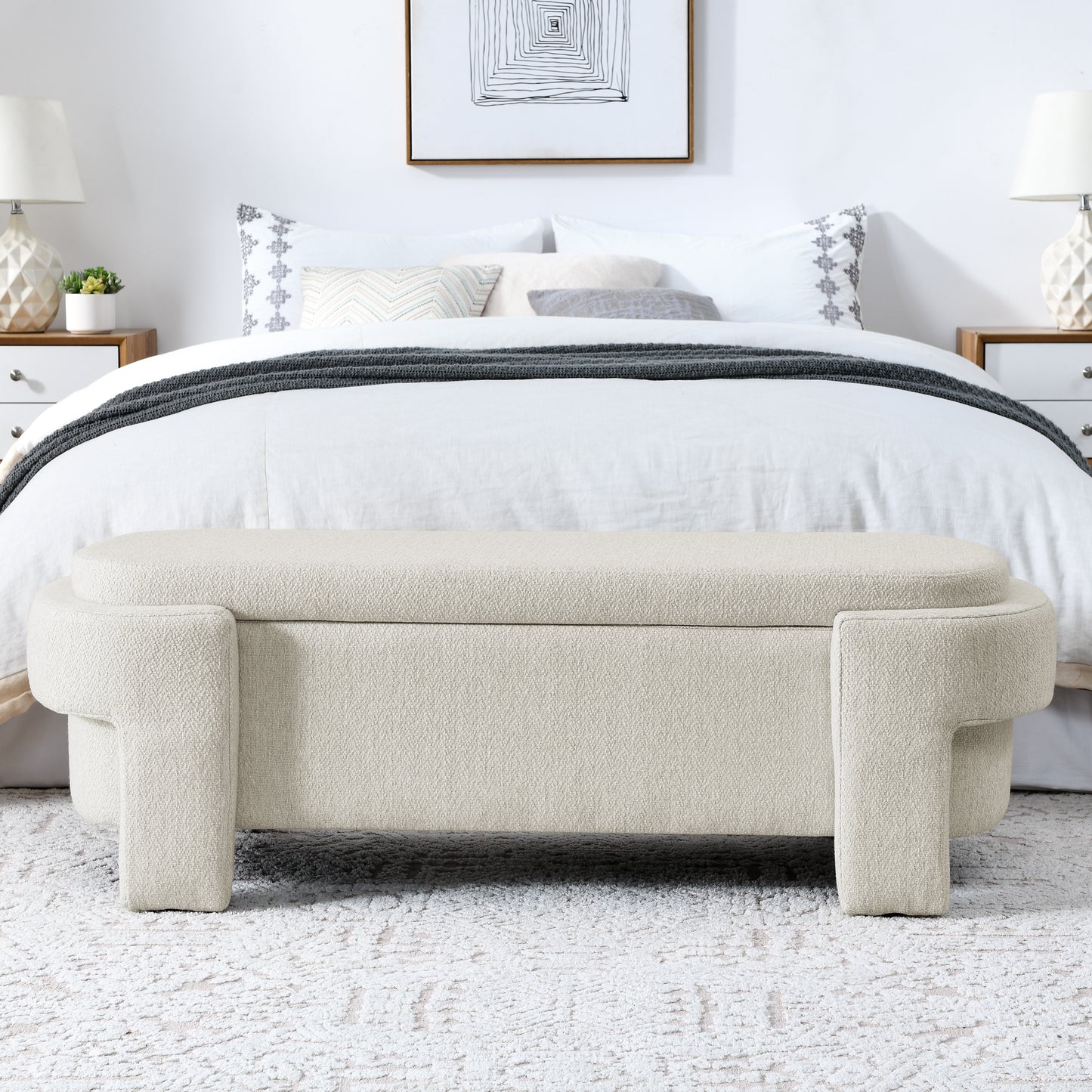 Elegant Haven Linen Storage Bench