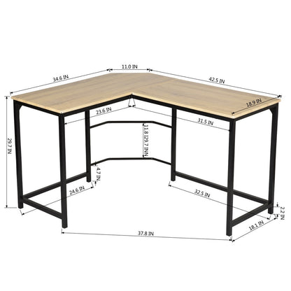 L Shaped Computer Wood Desk