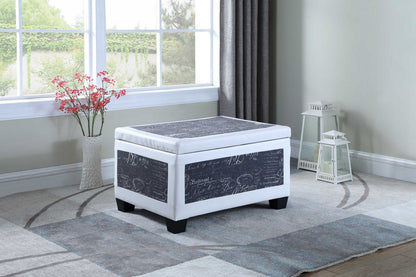 Leather Storage Ottoman  w/ 2 Seating