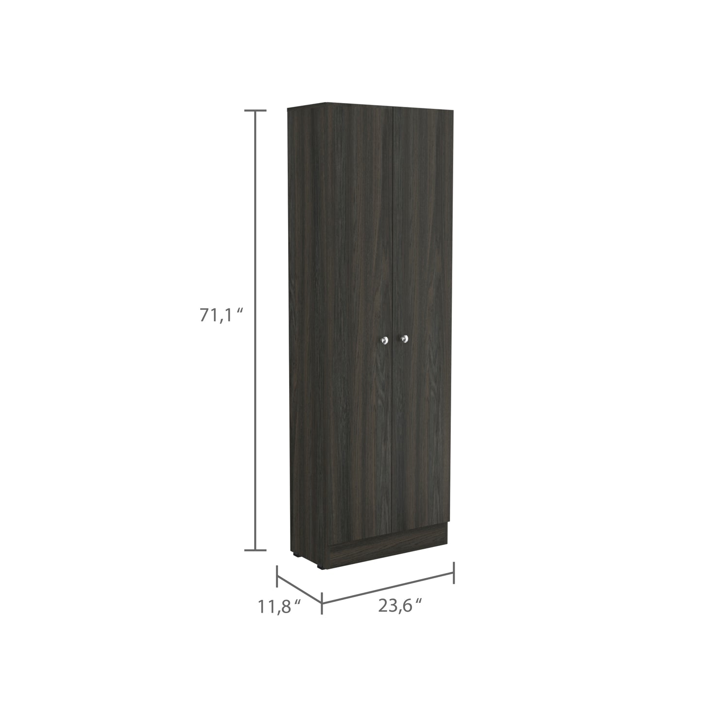 Greyson Tall Storage Cabinet - Espresso and Black