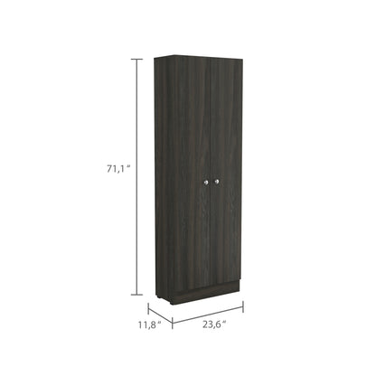 Greyson Tall Storage Cabinet - Espresso and Black