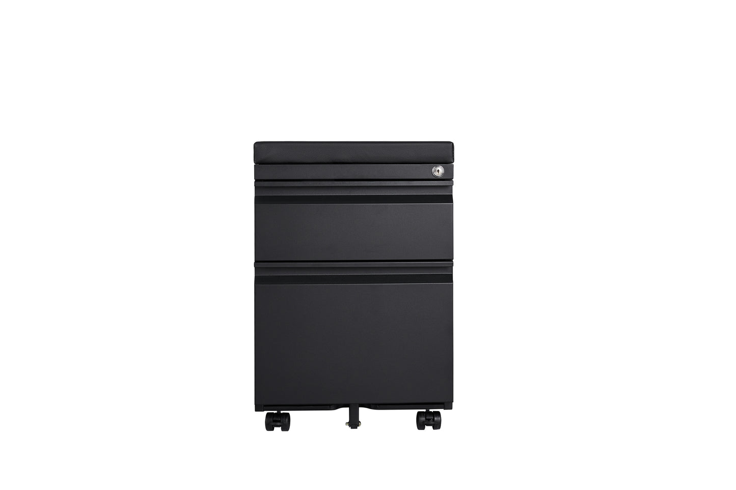 Swift Lock Mobile Storage Cabinet With Leather Cushion - Black